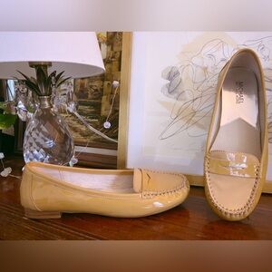 Michael Kors Tan Patent Leather Loafers